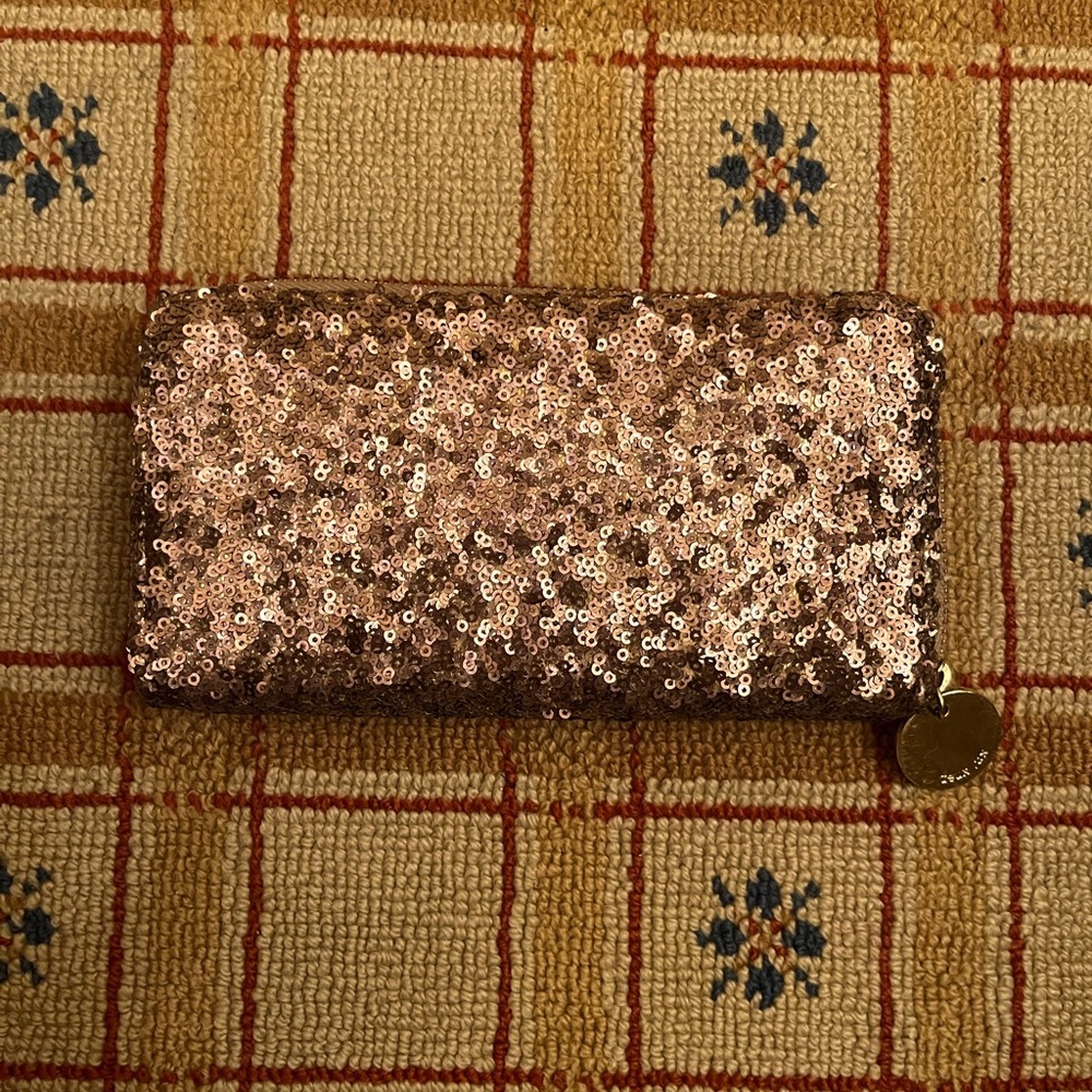 Deux Lux Gold Sequin Wallet Clutch